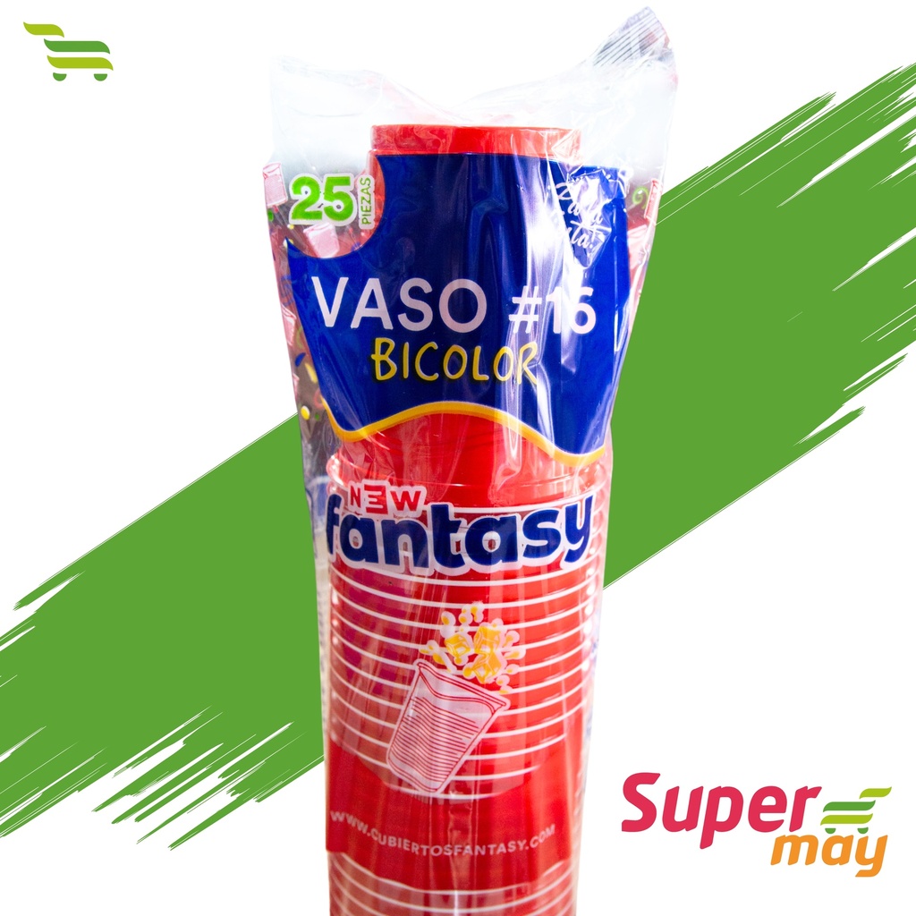 FANTASY #16 VASO BICOLOR 25 UDS