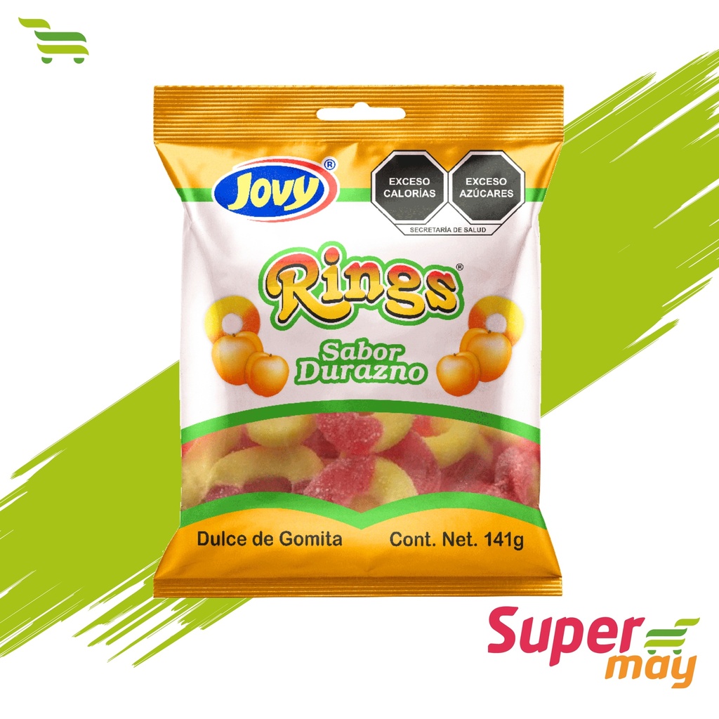 JOVY GOMITA CRAZY RINGS DURAZNO 141 GR