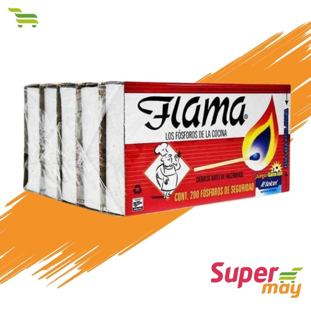 FLAMA CERILLO 5 PAQ - 200 UDS