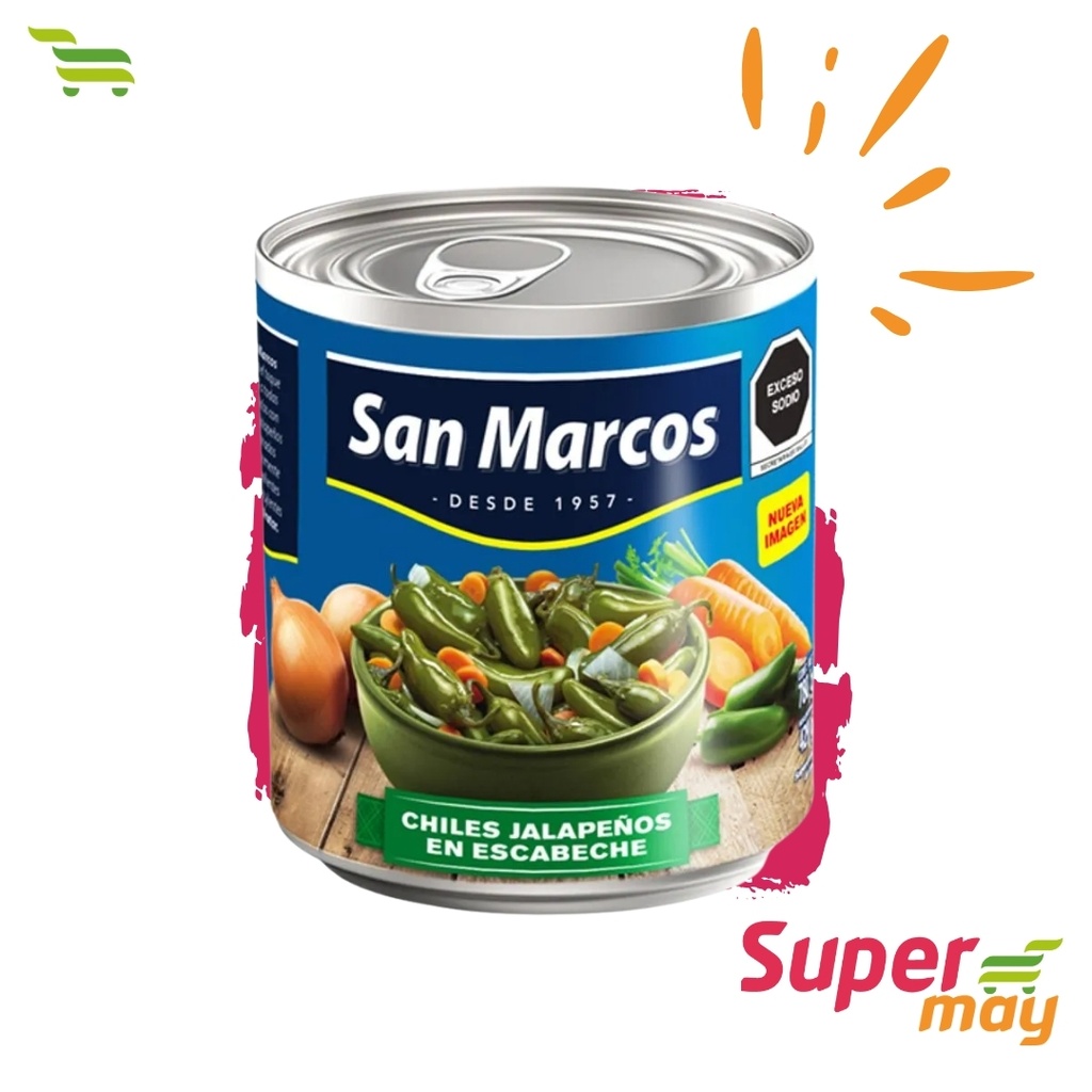 SAN MARCOS JALAPEÑOS CHILES 780 GR