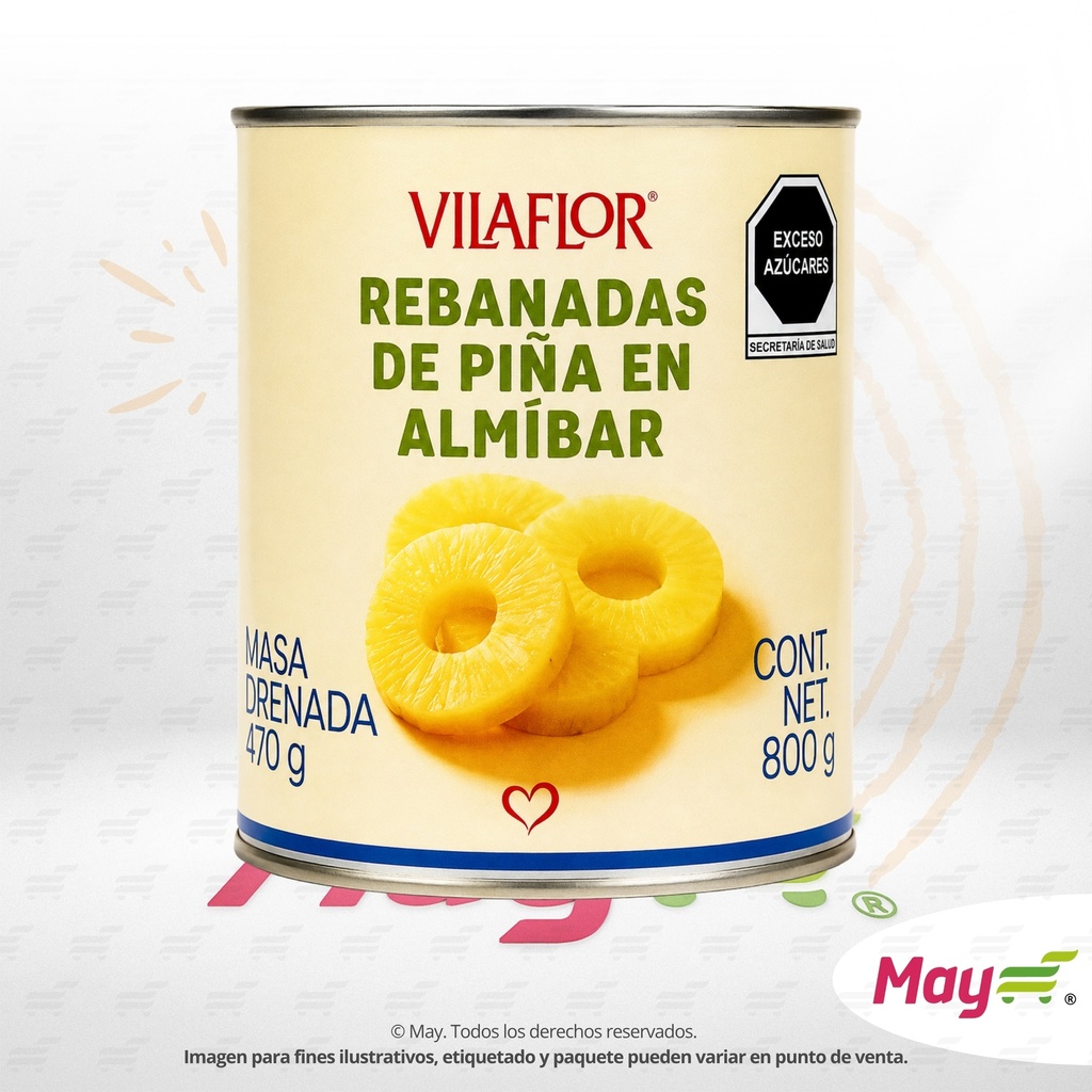 VILLAFLOR PIÑA EN ALMIBAR 800 GR