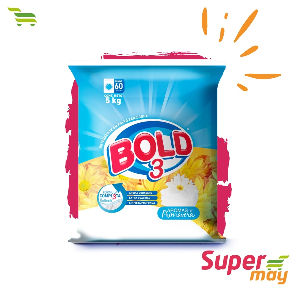 BOLD 3 FLORES DETERGENTE 5 KG