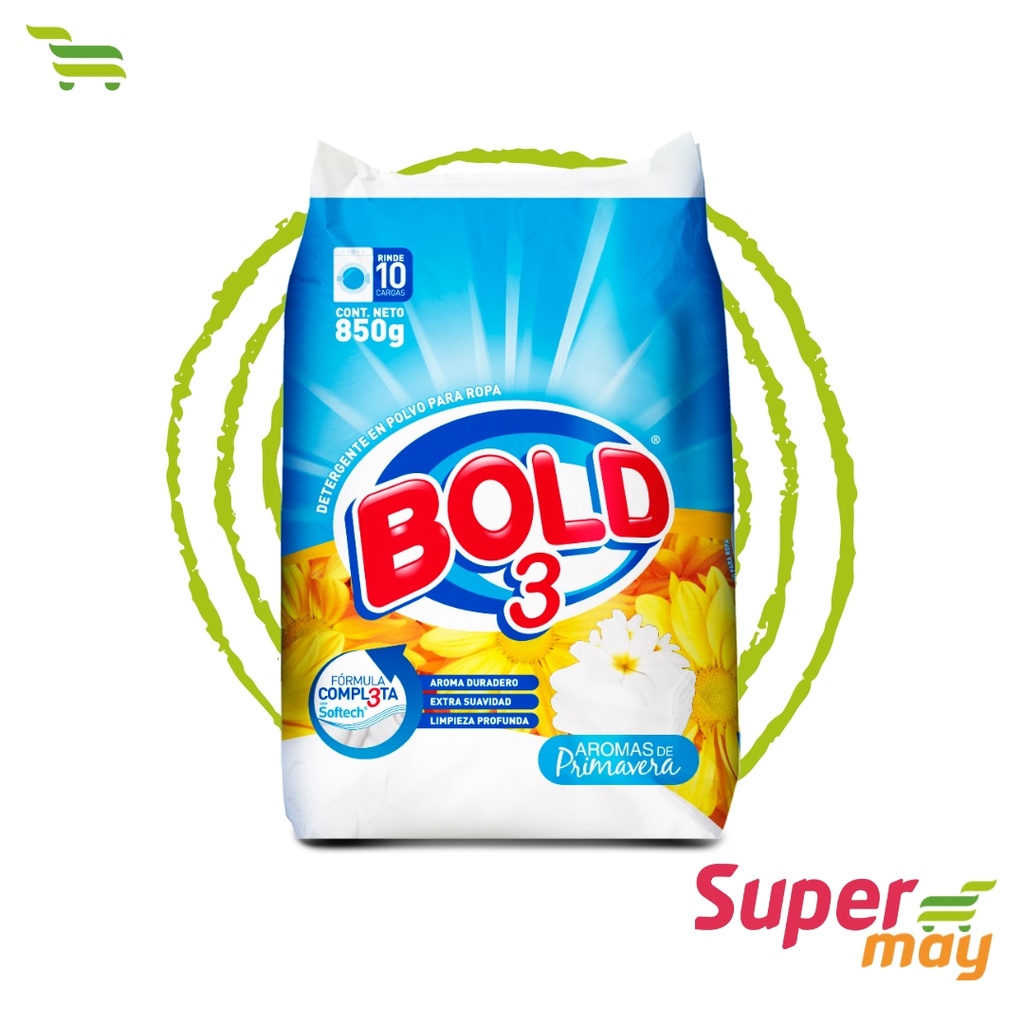 BOLD 3 FLORES DETERGENTE 850 GR
