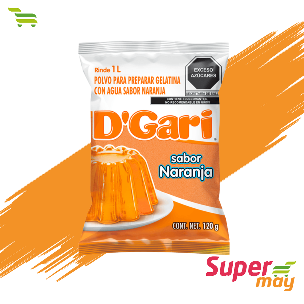 DGARI NARANJA GELATINA 120 GR