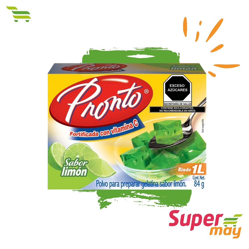PRONTO GELATINA LIMON 84 GR