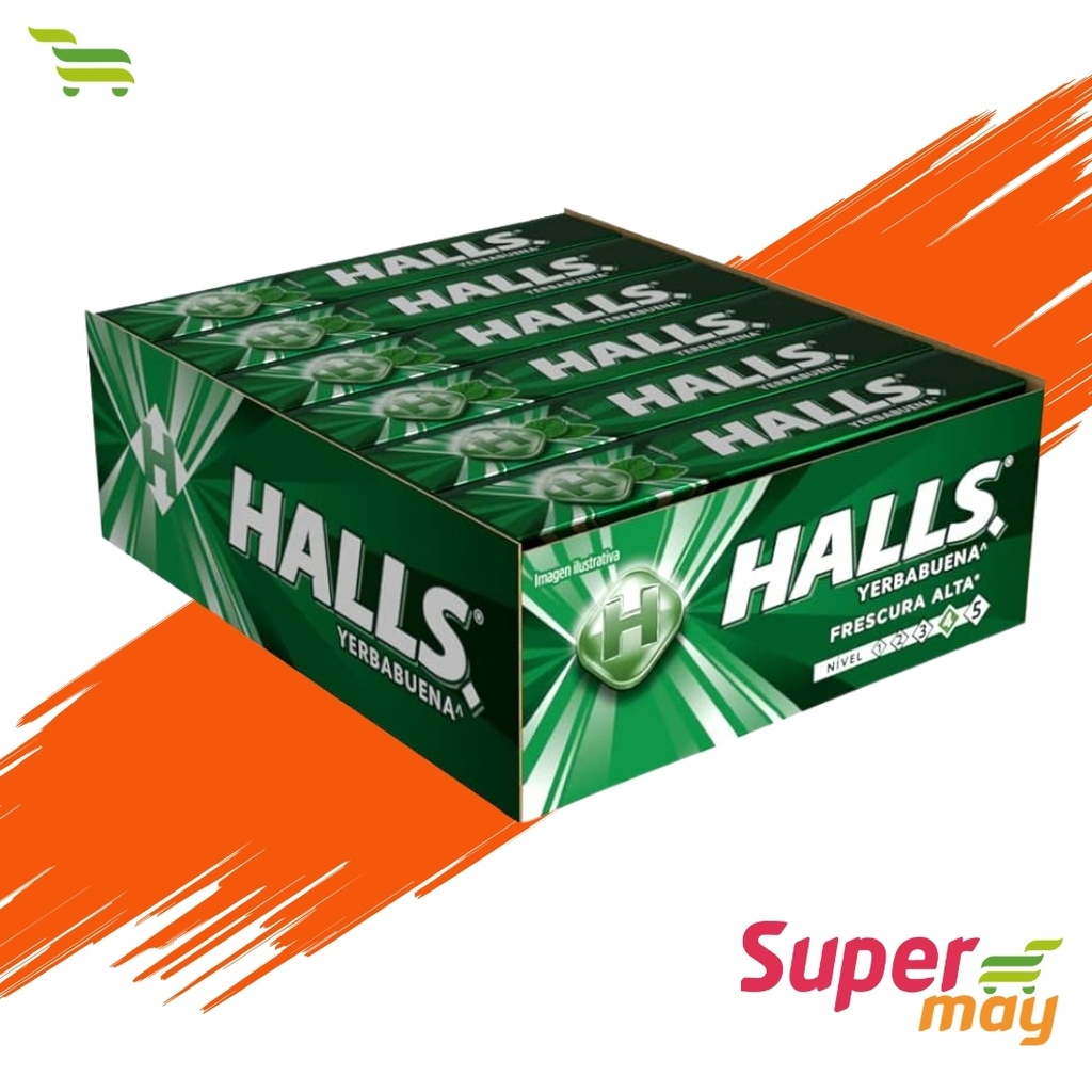 HALLS YERBA CARAMELO EXH/12 UDS