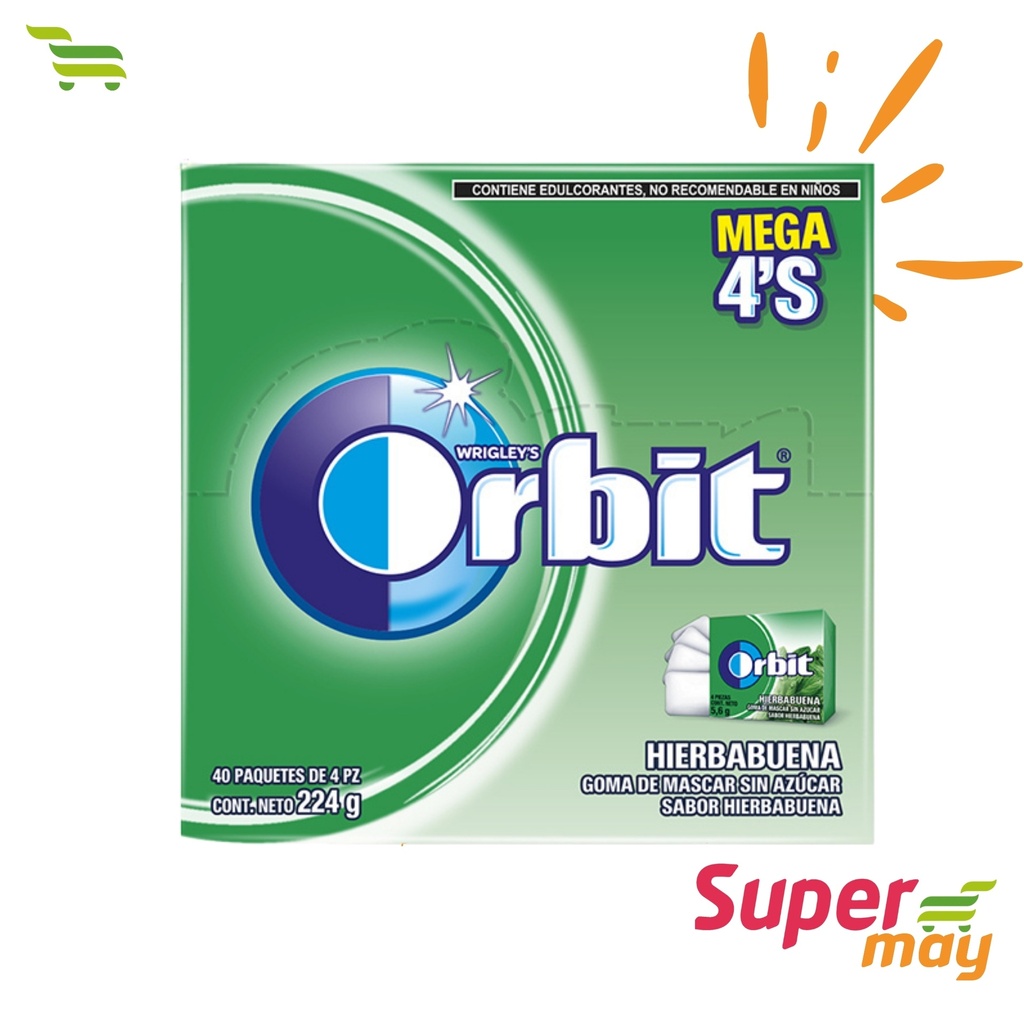 ORBITZ YERBA CHICLE 40 UDS