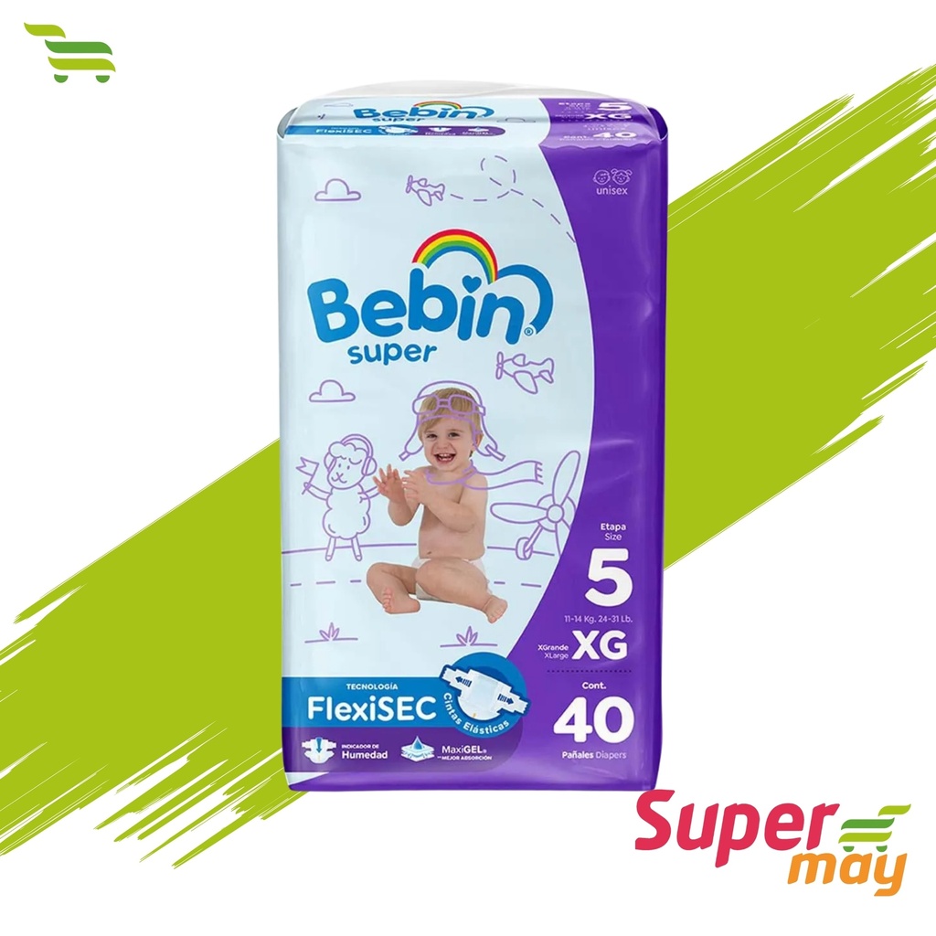 BEBIN PAÑAL X-GDE 40 UDS