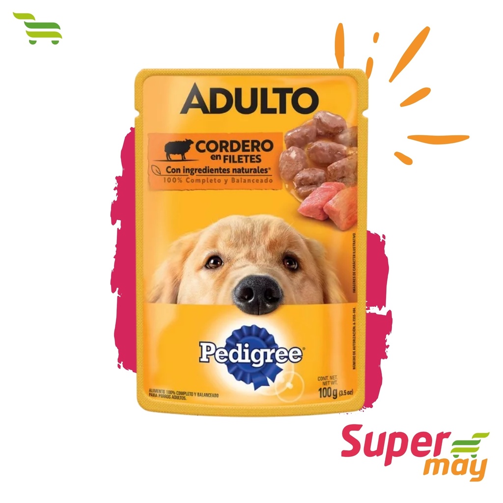 PEDIGREE ADULTO CORDERO SOBRE 100 GR