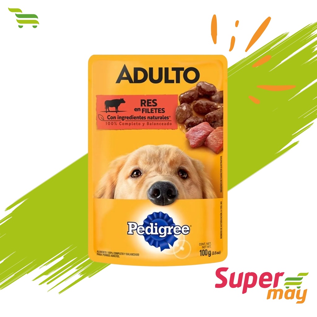 PEDIGREE ADULTO RES SOBRE 100 GR