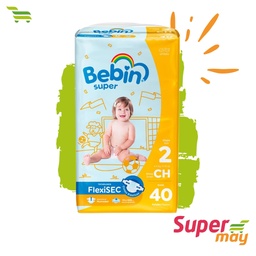 [000799] BEBIN PAÑAL CHICO 40 UDS