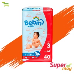 [000801] BEBIN PAÑAL MEDIANO 40 UDS