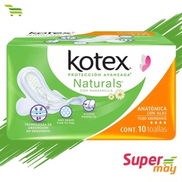 [001084] KOTEX NATURALS C/ALAS TOALLA 10 UDS