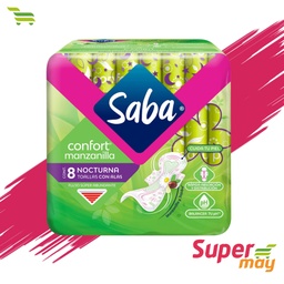 [001096] SABA CONFORT MANZ NOCTURNA TOALLA 8 UDS