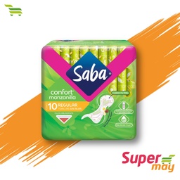 [001098] SABA CONFORT REG S/ALAS TOALLA 10 UDS