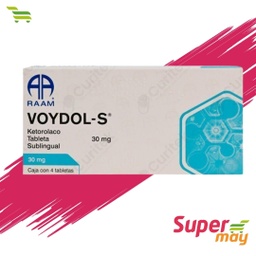 [001343] KETOROLACO SUBLINGUAL (VOYDOL) 30 MG 4UDS