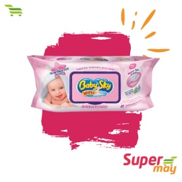 [001394] BABY SKY ROSA TOALLITA 80 UDS