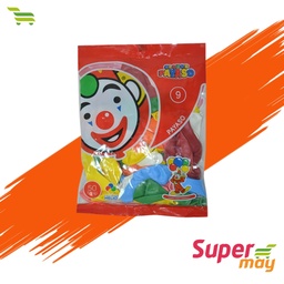 [001512] PAYASO GLOBO #9 SURT 50 UDS